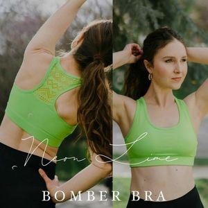 Zyia Neon Lime Bomber Bra
